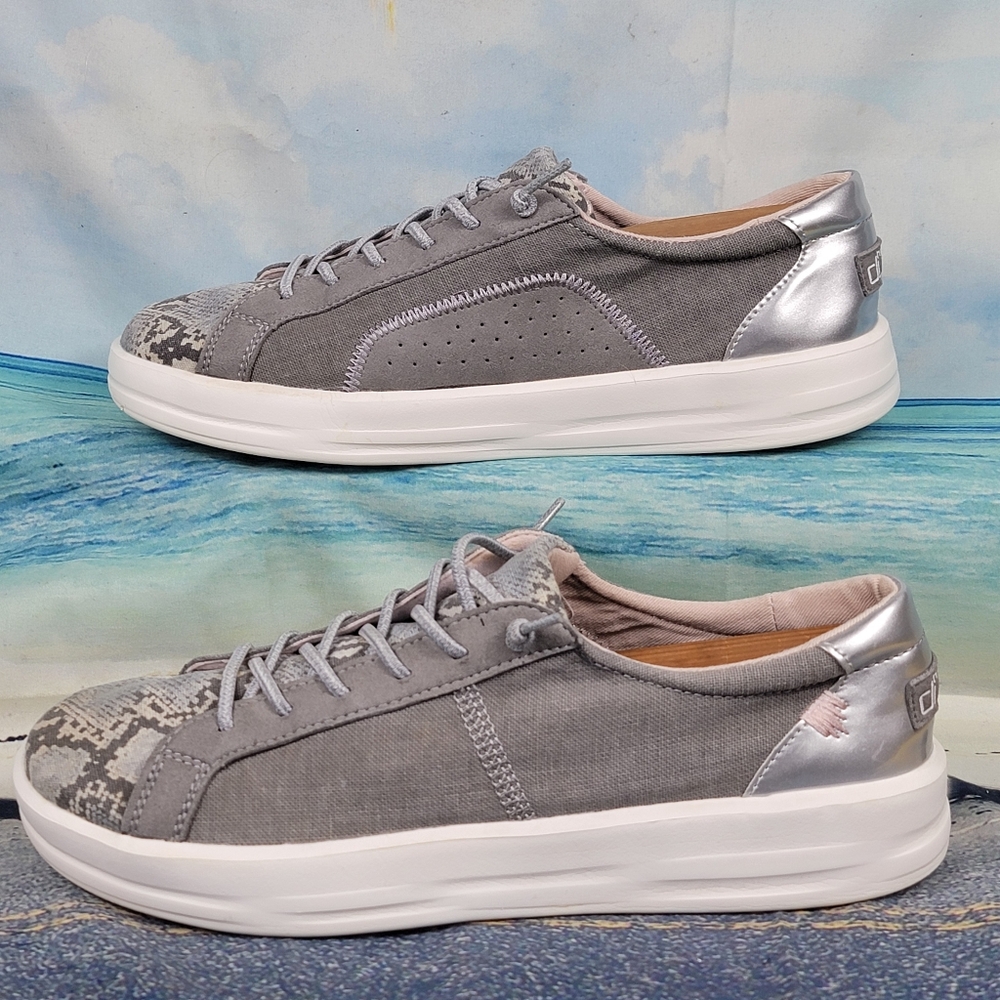 Hey Dude Karina Silver Python Womens 9 - image 5